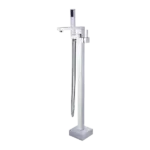Freestanding Bathtub Faucet with Brushed Nickel Finish