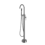 Single-Handle Chrome Freestanding Tub Faucet with Hand Shower