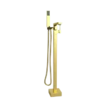 Floor Mounted Single Handle Claw-foot Tub Faucet in Gold
