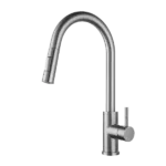 Single Handle Stainless Steel Kitchen Faucet in Chrome Finish