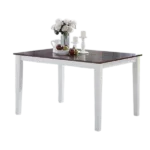 ACME Green Leigh Dining Table, White & Walnut