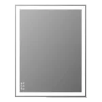 36 in. W x 28 in. H Rectangular Framed Dimmable Bathroom Vanity Mirror in Silver