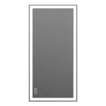 24 in. W x 48 in. H Large Frameless Rectangular LED Wall Mount Bathroom Vanity Mirror in Silver
