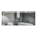 30" W Rectangular Led Light Bathroom Mirror for Vanity in Silver