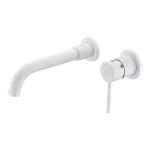 Wall Mounted Bathroom Faucet in White Color