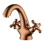 Lance 2-Handle Single-Hole Bathroom Faucet in Rose Gold