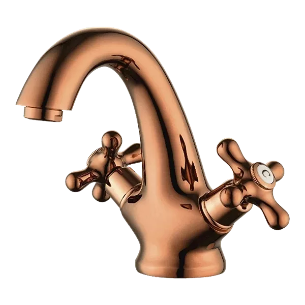 Lance 2-Handle Single-Hole Bathroom Faucet in Rose Gold