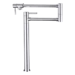 Surface Mounted Pot Filler with Lever Handle in Chrome