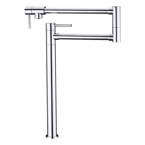 Surface Mounted Pot Filler with Lever Handle in Chrome