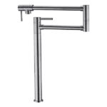 Deck Mount Brushed Nickel Pot Filler Faucet