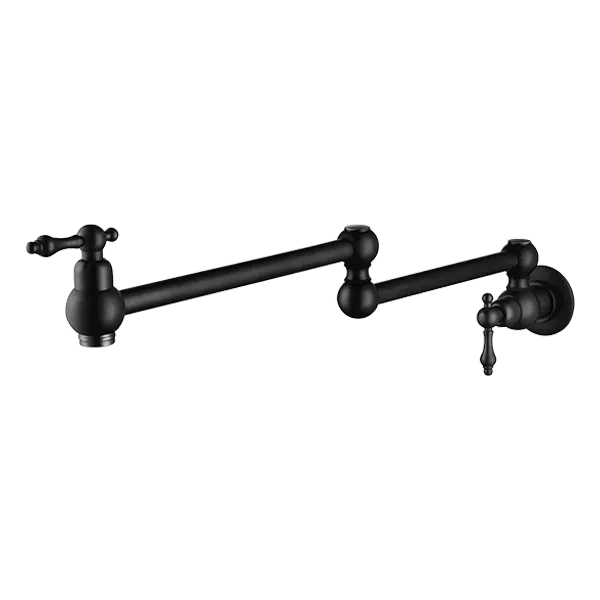 Two Handle Wall Mount Kitchen Faucet with Durable Brass Construction
