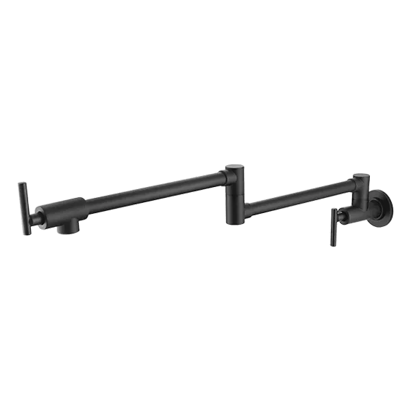 2 Handle Wall Mounted Pot Filler Kitchen Faucet