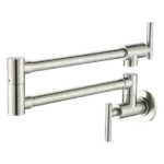 Brushed Nickel Wall Mounted Pot Filler Kitchen Faucet