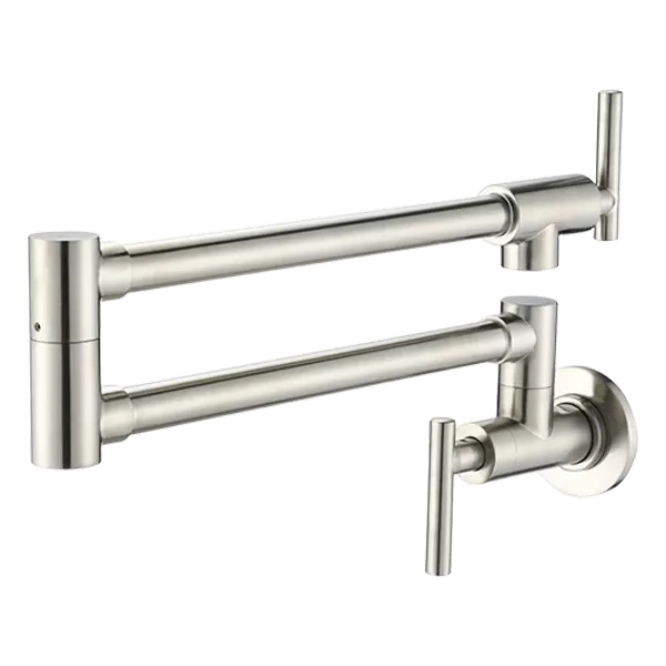 Brushed Nickel Wall Mounted Pot Filler Kitchen Faucet