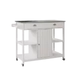 Stainless steel countertop white Kicthen cart