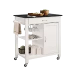 ACME Ottawa Kitchen Cart, Black & White 98320