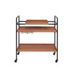 ACME Oaken Serving Cart in Honey Oak & Black