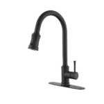 Single-Handle Pull-Down Sprayer Kitchen Faucet in Matte Black