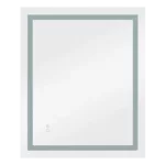 36 in. W x 28 in. H Rectangle Dimmable LED Light Anti-Fog Bathroom Makeup Mirror in Memory Function