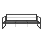 3-Seat All-Weather Outdoor Black Metal Sofa Chair