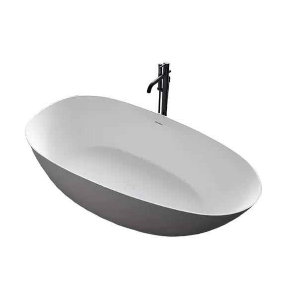 Solid Surface Freestanding tub in White Color