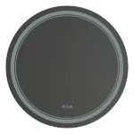 32 in. W x 32 in. H Large Round Frameless Wall Mount Bathroom Vanity Mirror in Silver