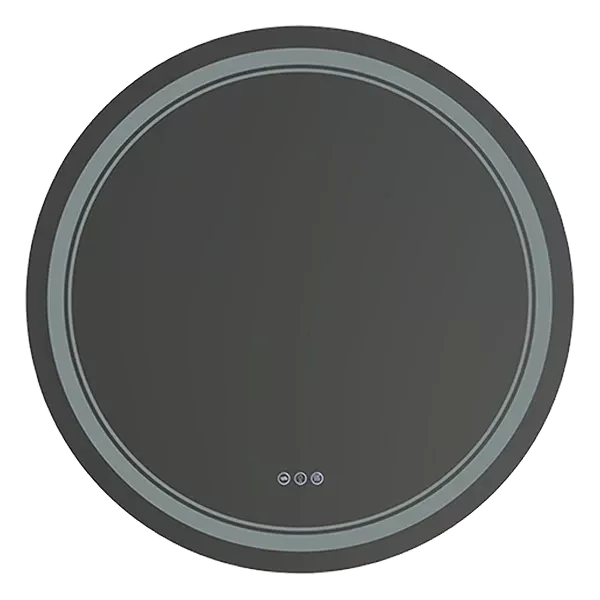 32 in. W x 32 in. H Large Round Frameless Wall Mount Bathroom Vanity Mirror in Silver