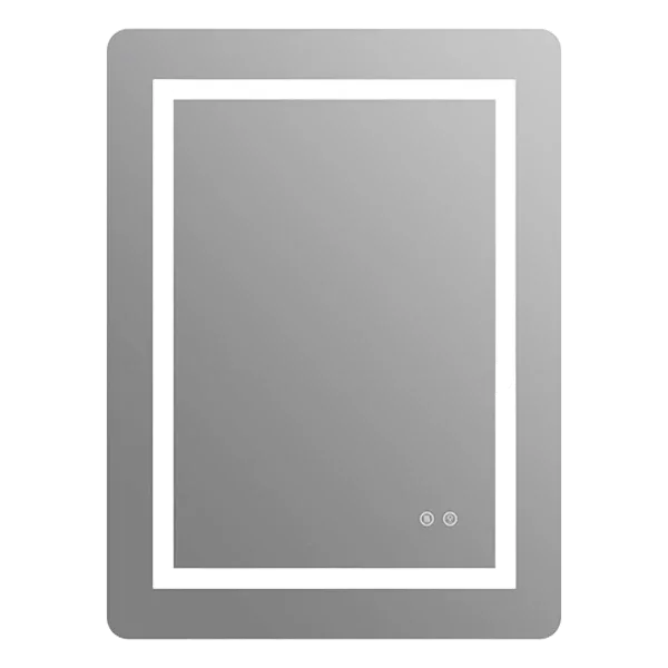 32 in. W x 24 in. H Small Rectangular Frameless Anti-Fog Wall Mounted Bathroom Vanity Mirror in Silver
