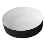 Round Bathroom Sink with Black Finish