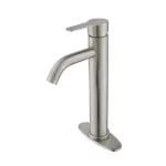Waterfall Spout Bathroom Faucet, Single Handle Bathroom Vanity Sink Faucet