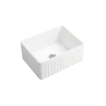 24 in. Farmhouse/Apron Front White Single Bowl Ceramic Kitchen Sink