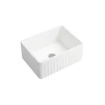 24 in. Farmhouse/Apron Front White Single Bowl Ceramic Kitchen Sink
