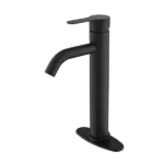 Waterfall Spout Bathroom Faucet, Single Handle Bathroom Vanity Sink Faucet