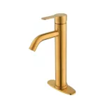 Waterfall Spout Bathroom Faucet, Single Handle Bathroom Vanity Sink Faucet