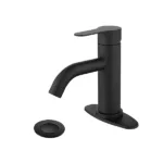 Waterfall Spout Bathroom Faucet, Single Handle Bathroom Vanity Sink Faucet