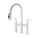 Bridge Kitchen Faucet with Pull-Down Sprayhead in Spot