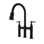 Bridge Kitchen Faucet with Pull-Down Sprayhead in Spot