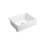 24 in. Apron Front White Single Bowl Ceramic Kitchen Sink