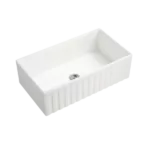33 in. Single Bowl Farmhouse Apron Workstation Kitchen Sink in White