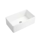 30 in. Apron Front Single Bowl Ceramic Kitchen Sink in White