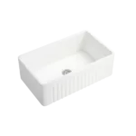 30 in. Apron Front Single Bowl Ceramic Kitchen Sink in White