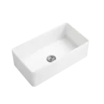 33 in. Ceramic Single Bowl Farm Sink in White