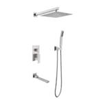 Shower System 10 Inch Square Bathroom Luxury Rain Mixer Shower Combo Set