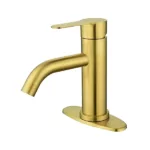 Waterfall Spout Bathroom Faucet, Single Handle Bathroom Vanity Sink Faucet