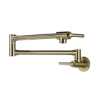 Pot Filler Faucet, Modern Brass Pot Filler Two-Attachment Wall Mount Folding Kitchen Pot Filler Swing Arm