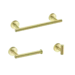 3 - Piece Bathroom Hardware Set Bathroom Hardware Accessories Sets SUS304 Stainless Steel Bath Shower Set 3-Pieces(Robe Hook Toilet Paper Holder Towel Bar) Contemporary Style