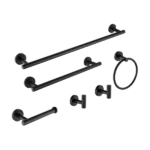 Bathroom Hardware Set, 6-Piece  Bath Accessories Set Wall Mount Includes 17/23" Towel Bar,Toilet Paper Holder,Towel Ring, 2 Hooks SUS304 Stainless Steel,Heavy Duty