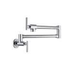 Pot Filler Faucet, Modern Brass Pot Filler Two-Attachment Wall Mount Folding Kitchen Pot Filler Swing Arm