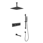 Rainfall Showerhead Thermostatic Shower System Shower Faucets Complete Set