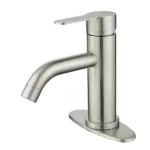 Waterfall Spout Bathroom Faucet, Single Handle Bathroom Vanity Sink Faucet